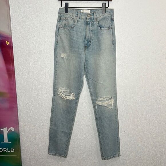 New SLVRLAKE Beatnik Straight Jeans Distressed Size 26 - Picture 2 of 16